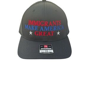 IMMIGRANTS MAKE AMERICA GREAT Embroidered adjustable Hat